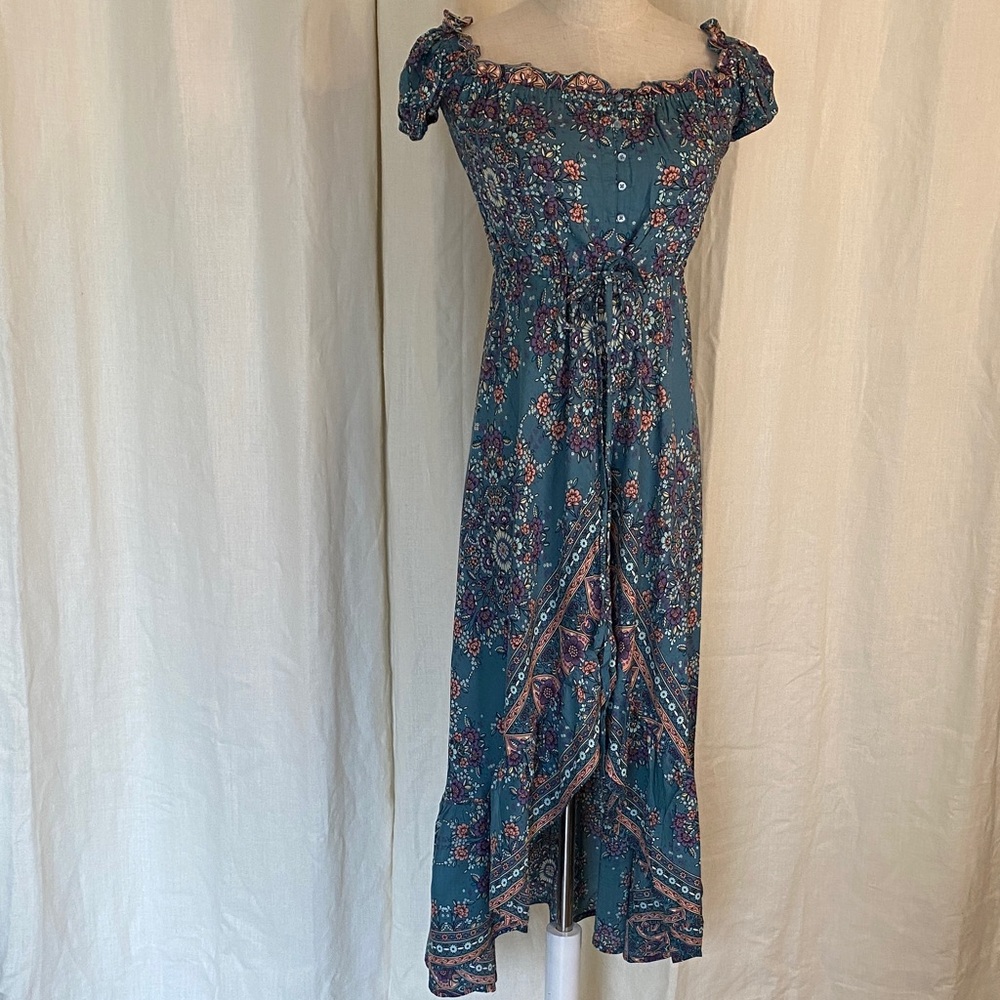 Aura The Label Floral High Low Dress